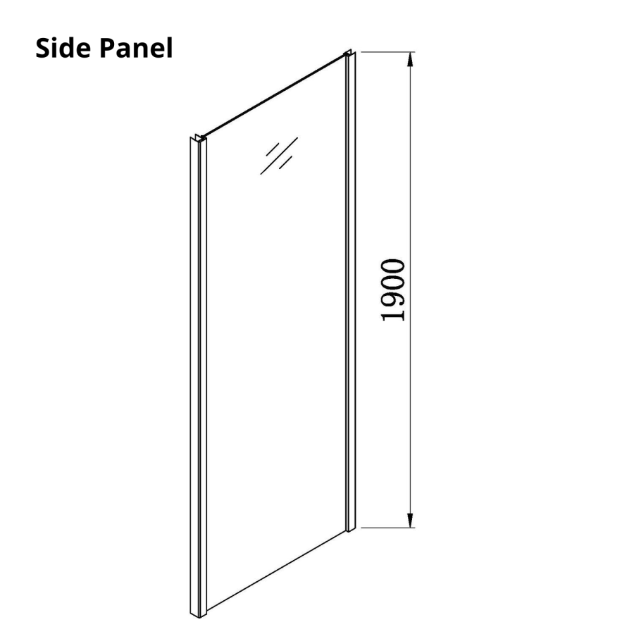 1600x760mm Rectangular Sliding Shower Enclosure - Carina