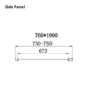 1600x760mm Rectangular Sliding Shower Enclosure - Carina