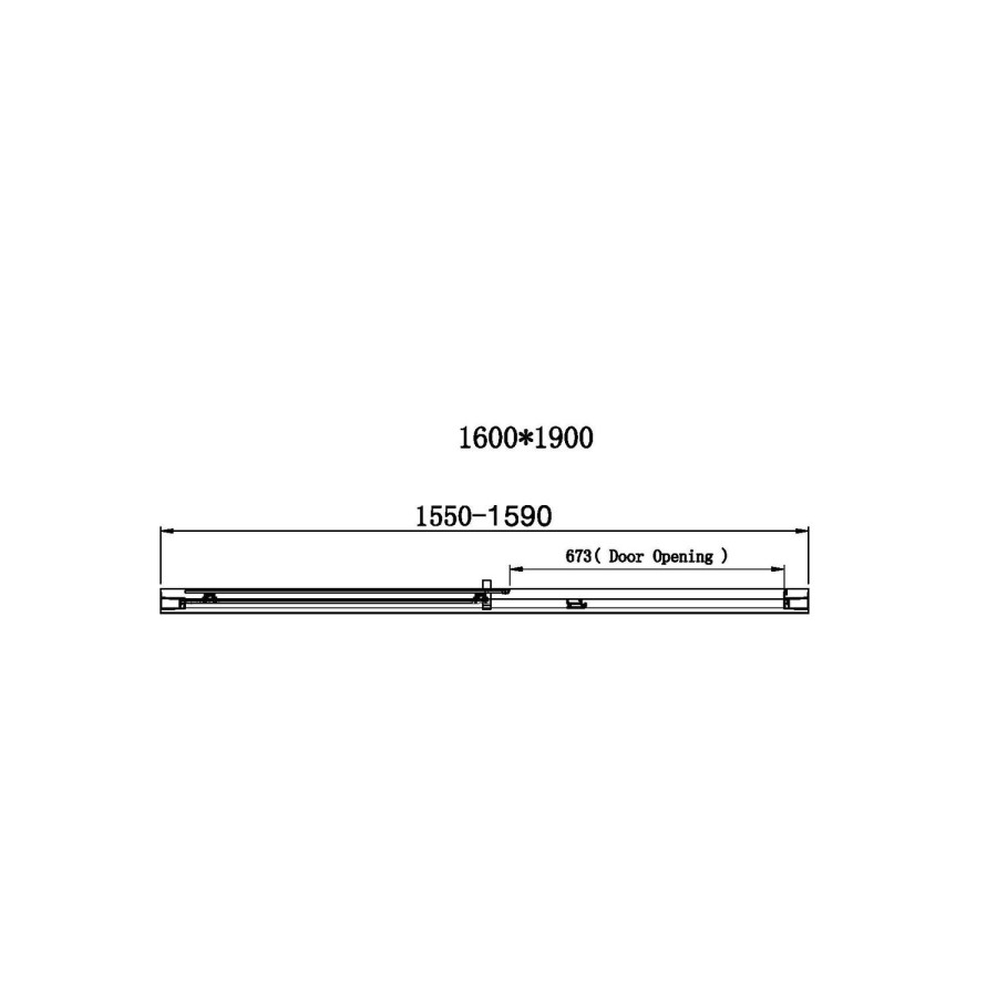 1600x800mm Rectangular Sliding Shower Enclosure - Carina
