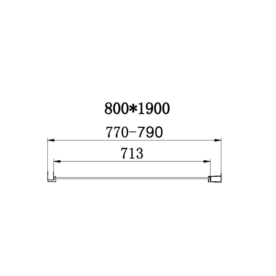 1600x800mm Rectangular Sliding Shower Enclosure - Carina