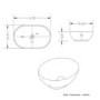 800mm Black Wall Hung Countertop Vanity Unit with Oval Basin - Lugo