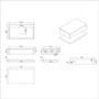800mm White Wall Hung Countertop Vanity Unit with White Marble Effect Basin and Shelves - Lugo