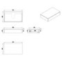 800mm Black Wall Hung Countertop Vanity Unit with Square Basin - Lugo