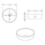 800mm Black Wall Hung Countertop Vanity Unit with Basin - Lugo