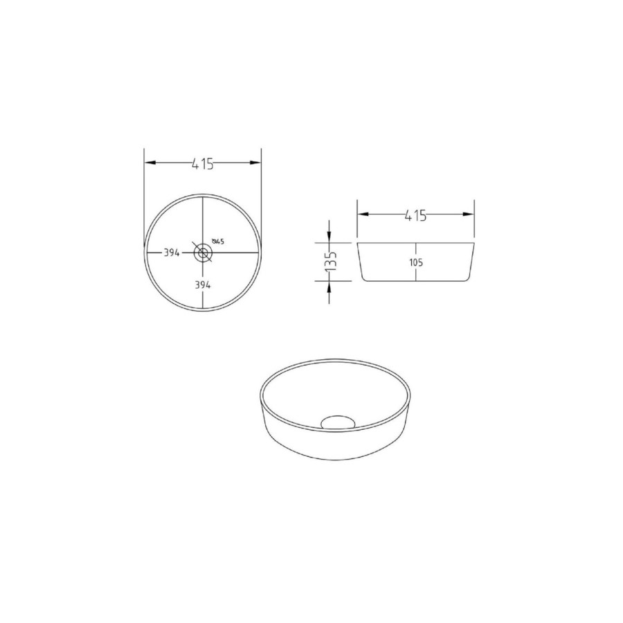 800mm Black Wall Hung Countertop Vanity Unit with Basin - Lugo