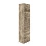 350mm Wood Effect  Wall Hung Tall Bathroom Cabinet with Brushed Brass Handles - Ashford