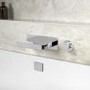 Grade A2 - Chrome Wall Mounted Bath Mixer Tap with Valve - Zanda