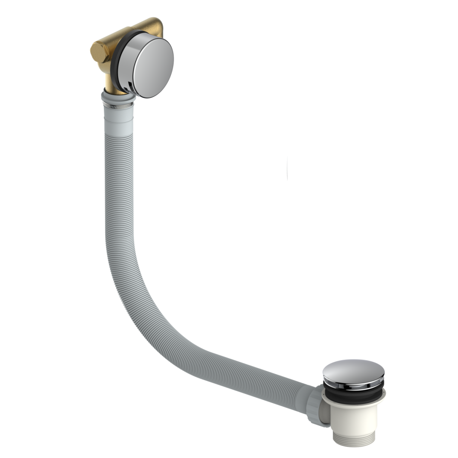 Chrome Overflow Bath Filler Thermostatic Mixer Shower Set - Arissa