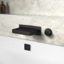 Black Wall Mounted Bath Mixer Tap with Valve - Zanda