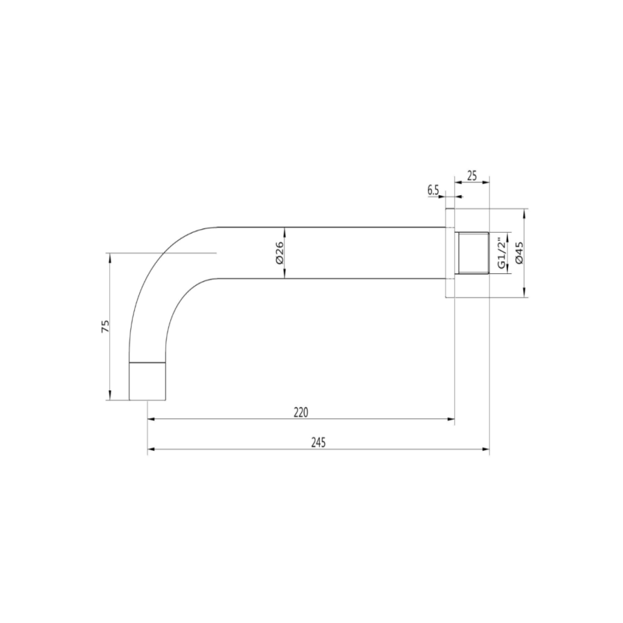 Chrome Bath Filler Spout Mixer Shower Set - Arissa
