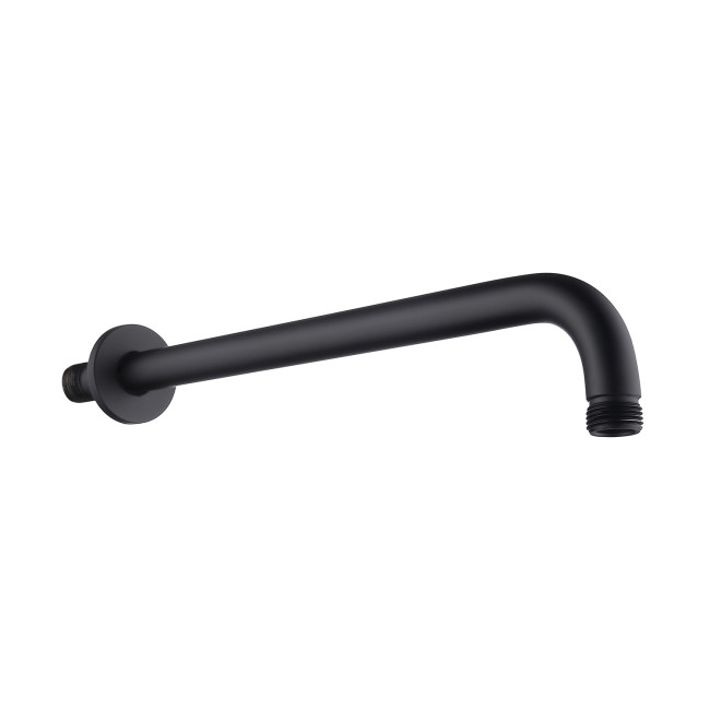 Matt Black 2 Outlet Shower With Wall Mounted Shower Head and Bath Spout - Zana 