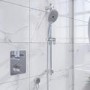 Chrome Push Button Concealed Mixer Shower with Round Head - Vance