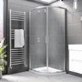 900x760mm Right Hand Offset Quadrant Shower Enclosure with Shower Tray - Pavo