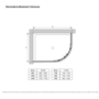 900x760mm Right Hand Offset Quadrant Shower Enclosure with Shower Tray - Pavo