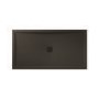 1000x800mm Black Slate Effect Rectangular Shower Tray with Shower Waste - Aqualavo