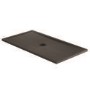 1000x800mm Black Slate Effect Rectangular Shower Tray with Shower Waste - Aqualavo