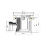 1000x800mm White Slate Effect Rectangular Shower Tray with Brushed Brass Waste - Aqualavo