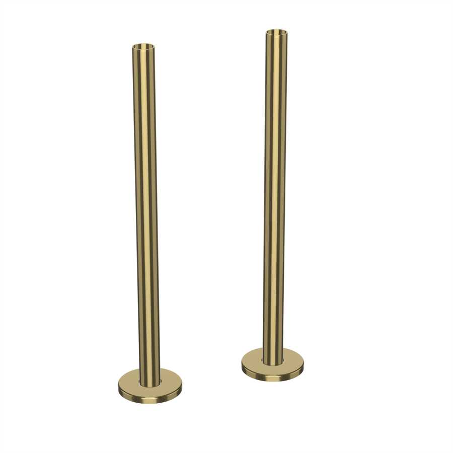 Brass Towel Radiator 800 x 500mm with Pipe kit and Straight Valves – Sonoran