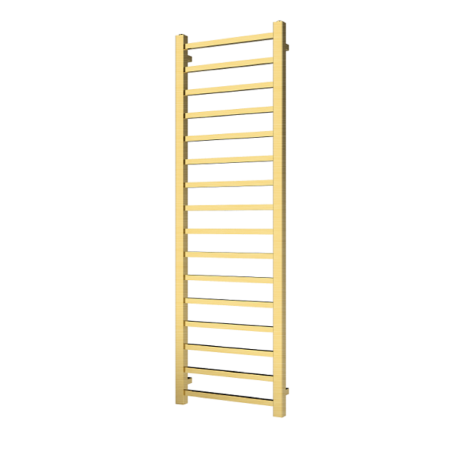 Brass Towel Radiator 1600 x 500mm with Pipe Kit and Straight Valves - Sonoran