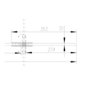 800mm Brushed Brass Frameless Wet Room Shower Screen with Hinged Return Panel - Corvus