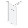 Grade A1 - 900mm Brushed Brass Frameless Wet Room Shower Screen - Corvus