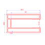 1200mm Brushed Brass Frameless Wet Room Shower Screen with Return Panel - Corvus