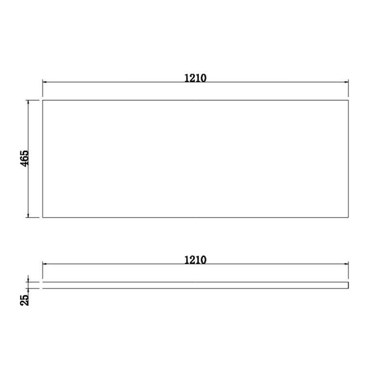 1200mm White Freestanding Countertop Double Vanity Unit - Camden