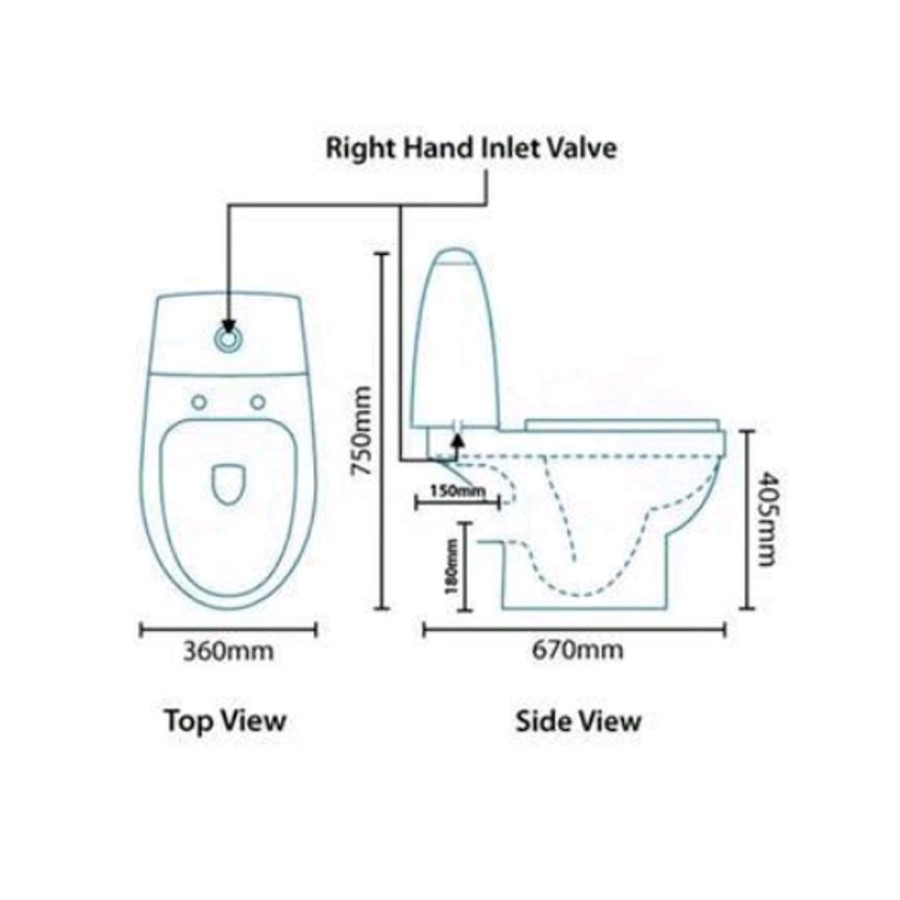 Cova Close Coupled Toilet with Soft Close Seat