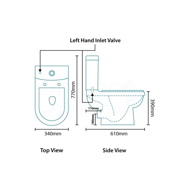 Close Coupled Short Projection Toilet with Soft Close Seat - Micro