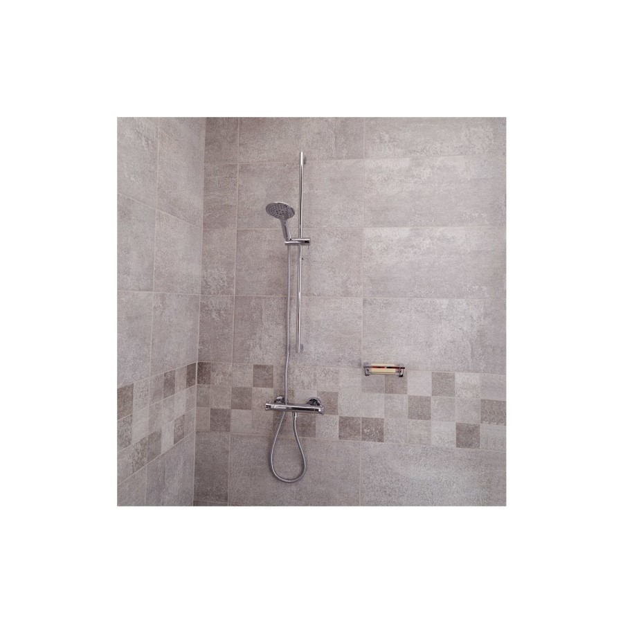 Minimalist Deluxe Thermostatic Bar Shower Valve Cima Multi Function Slide Shower Rail Kit