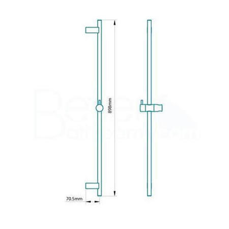 Minimalist Deluxe Thermostatic Bar Shower Valve Cima Multi Function Slide Shower Rail Kit 