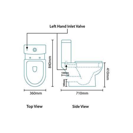 Close Coupled Toilet with Soft Close Seat - Veneto