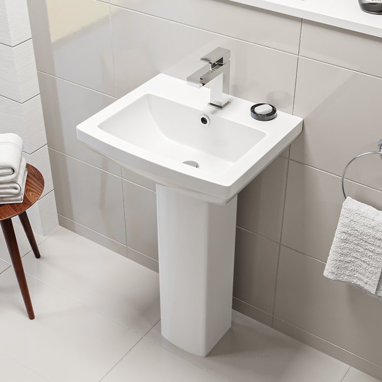 Rectangular Pedestal Basin 460mm - Tabor