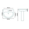 Dee Close Coupled Toilet and Full Pedestal Basin Suite