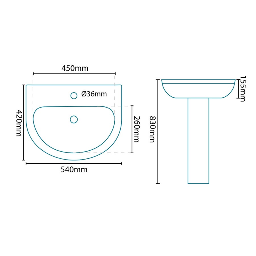 Basin & Full Pedestal - Dee Range
