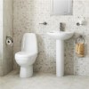 Close Coupled Toilet &amp; Full pedestal Basin Suite - Cova