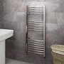 Eco Heat 1200 x 500mm Straight Chrome Heated Towel Rail