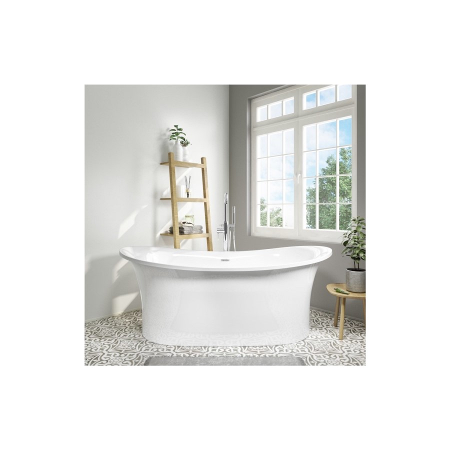 Torrelino Freestanding Bath and Newport Toilet and Basin Bath Suite 
