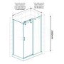 1200 x 900 Aquafloe Elite 8mm Sliding Shower Enclosure Old