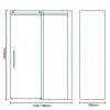 1200mm x 800 Frameless Sliding Door and Side Panel with Shower Tray 8mm Glass - Aquafloe Elite ll