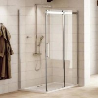 Sliding Shower Enclosure 1400 x 800mm - 8mm Easy Clean Glass - Aquafloe Elite Range