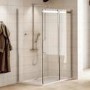 Sliding Shower Enclosure 1400 x 800mm - 8mm Easy Clean Glass - Aquafloe Elite Range