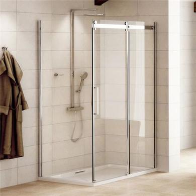 Sliding Shower Enclosure 1400 x 800mm - 8mm Easy Clean Glass - Aquafloe Elite Range