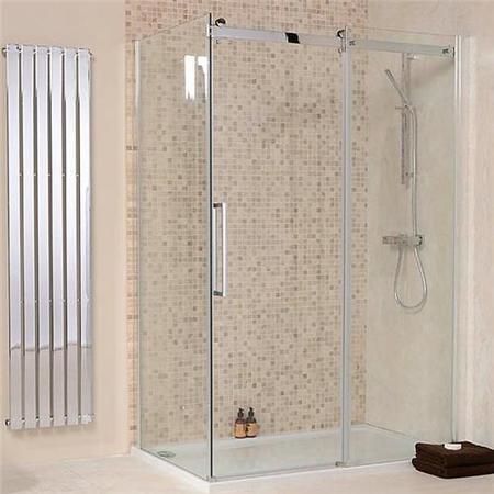 Sliding Shower Enclosure 1400 x 800mm - 8mm Easy Clean Glass - Aquafloe Elite Range