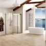 Sliding Shower Enclosure 1400 x 900mm - 8mm Easy Clean Glass - Aquafloe Elite Range