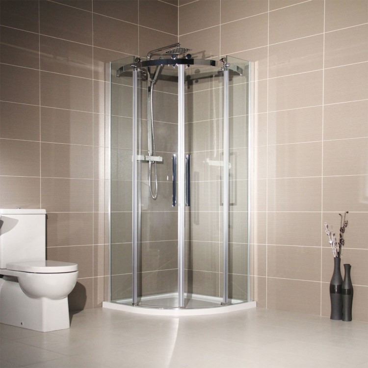 Quadrant Shower Enclosure Frameless 900 x 900mm - 8mm Glass - Aquafloe Elite II Range