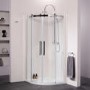 800 x 800mm Frameless Quadrant Shower Enclosure 8mm Glass - Aquafloe Elite II 
