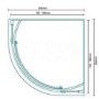 800 x 800mm Frameless Quadrant Shower Enclosure 8mm Glass - Aquafloe Elite II 