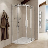 Offset Quadrant Shower Enclosure Right Hand 1200mm - 8mm Glass - Aquafloe Elite II Range