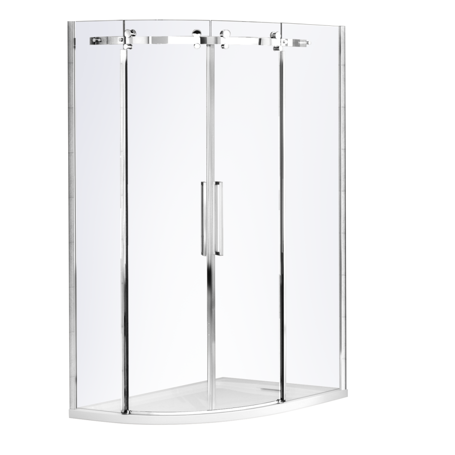 Offset Quadrant Shower Enclosure Right Hand 1200mm - 8mm Glass - Aquafloe Elite II Range